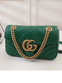 GG original calfskin marmont mini bag 446744 green