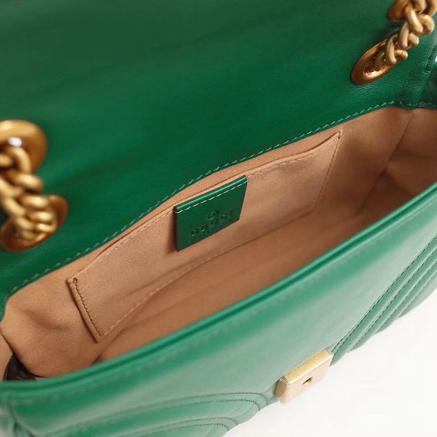 GG original calfskin marmont mini bag 446744 green