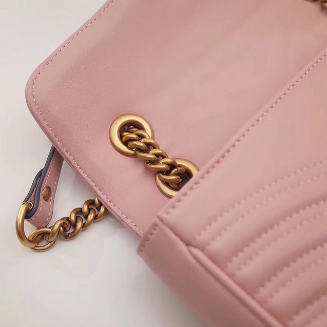 GG original calfskin marmont mini bag 446744 pink