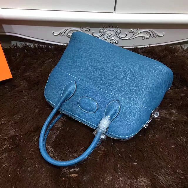 Hermes calfskin medium bolide 31 bag B31 lake blue