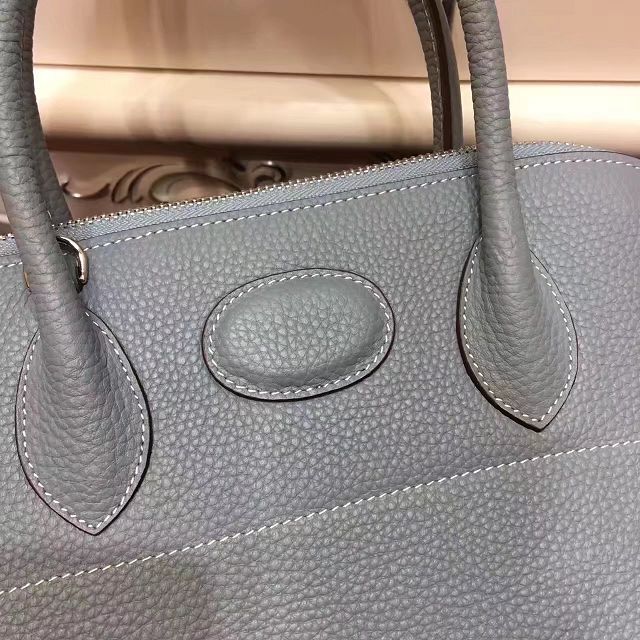 Hermes calfskin medium bolide 31 bag B31 light blue