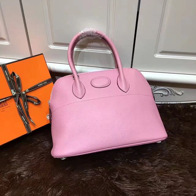 Hermes calfskin medium bolide 31 bag B31 pink