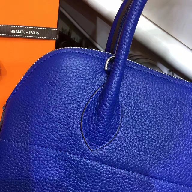 Hermes calfskin medium bolide 31 bag B31 royal blue