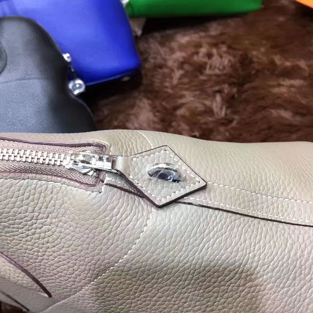 Hermes calfskin small bolide 27 bag B27 gray