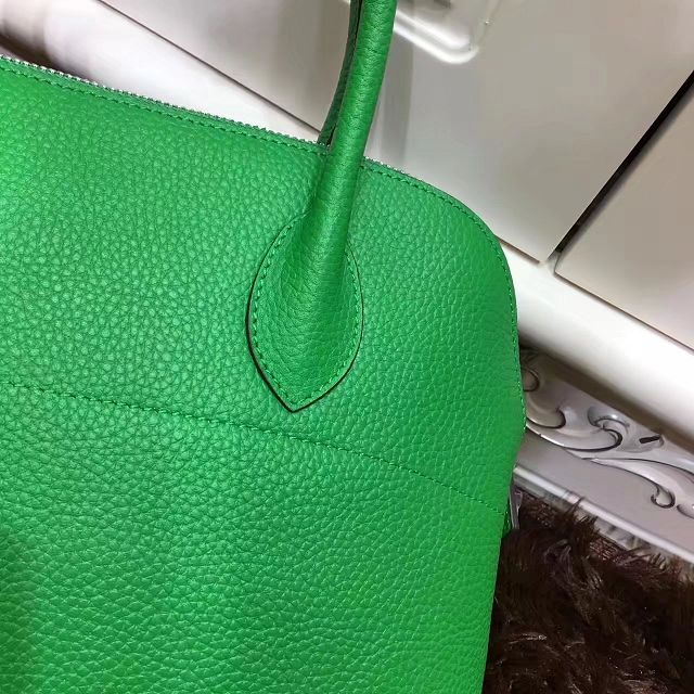 Hermes calfskin small bolide 27 bag B27 green