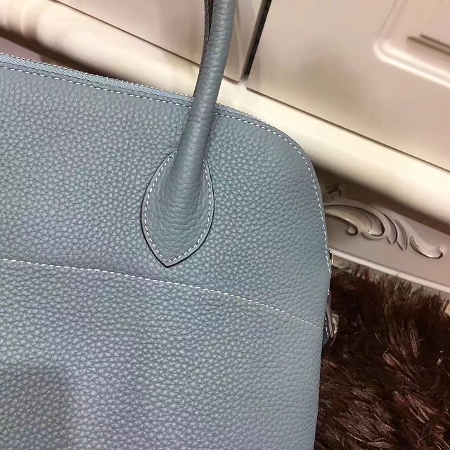 Hermes calfskin small bolide 27 bag B27 light blue