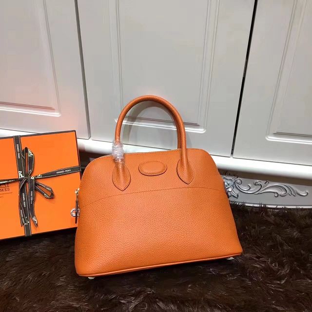 Hermes calfskin small bolide 27 bag B27 orange