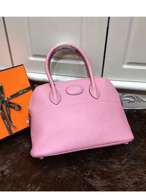 Hermes calfskin small bolide 27 bag B27 pink