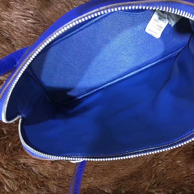 Hermes calfskin small bolide 27 bag B27 royal blue