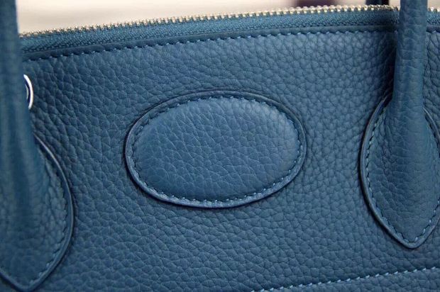 Hermes original togo leather medium bolide 31 bag B031 blue