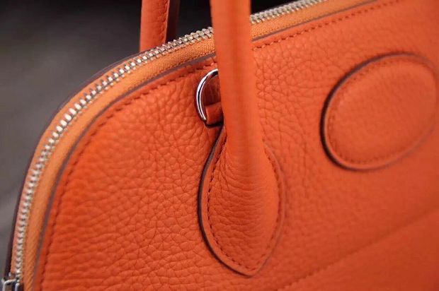 Hermes original togo leather medium bolide 31 bag B031 orange