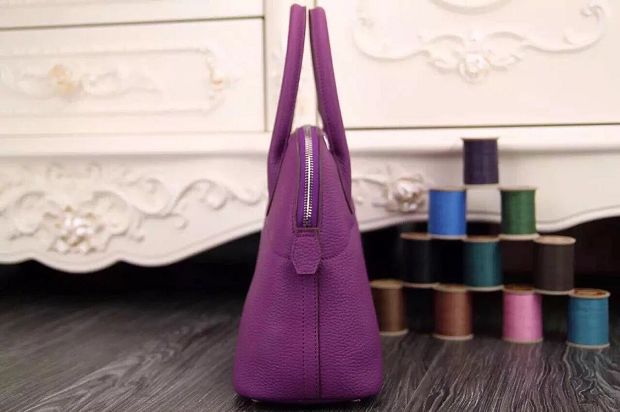 Hermes original togo leather medium bolide 31 bag B031 purple