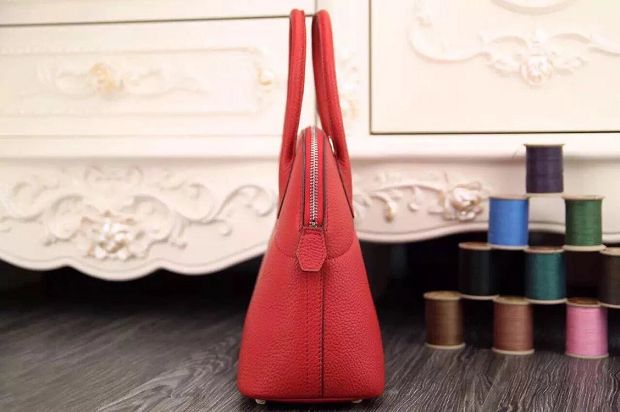 Hermes original togo leather medium bolide 31 bag B031 red