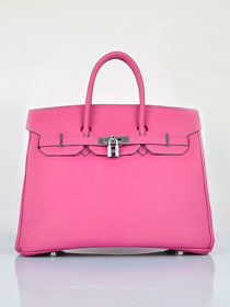 Hermes original epsom leather birkin 35 bag H35-3 peach red