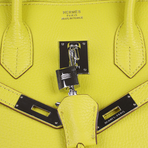 Hermes original togo leather birkin 30 bag H30-1 lemon yellow