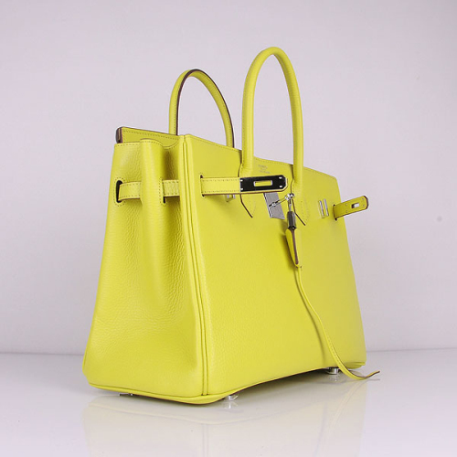 Hermes original togo leather birkin 35 bag H35-1 lemon yellow