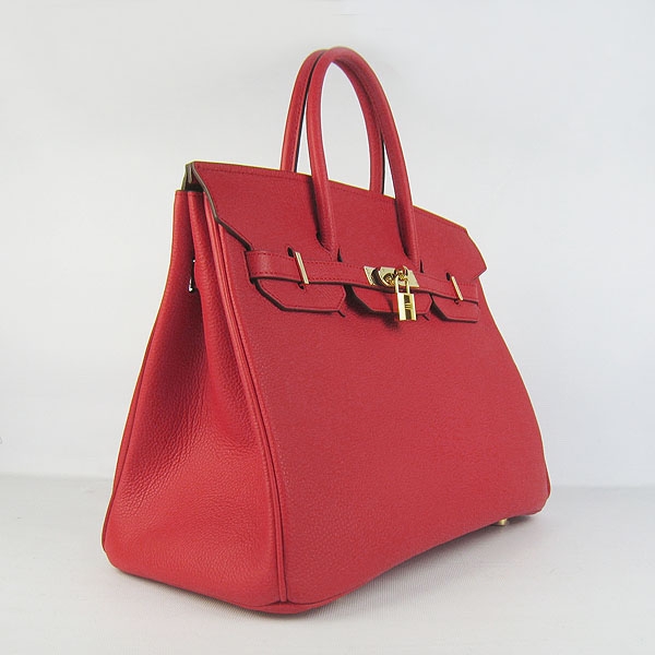 Hermes original togo leather birkin 25 bag H25-1 red	