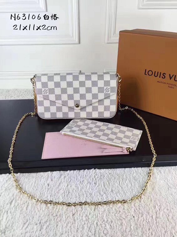 Louis vuitton original damier azur pochette felicie n63106