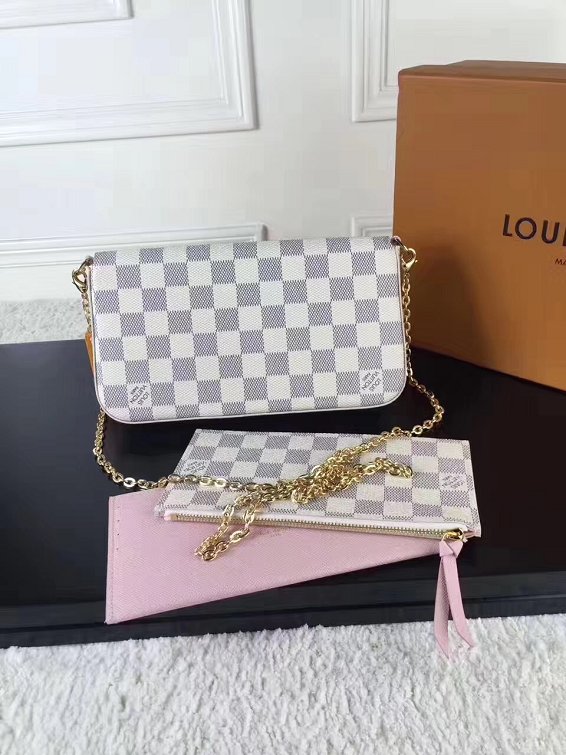 Louis vuitton original damier azur pochette felicie n63106