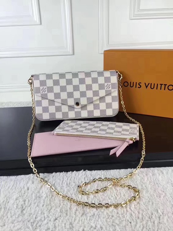 Louis vuitton original damier azur pochette felicie n63106