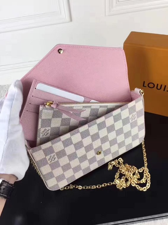 Louis vuitton original damier azur pochette felicie n63106