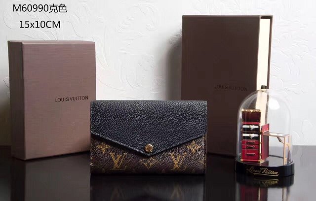 Louis Vuitton monogram canvas pallas wallet M60990 black