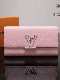 Louis vuitton calfskin capucines wallet M61471 pink