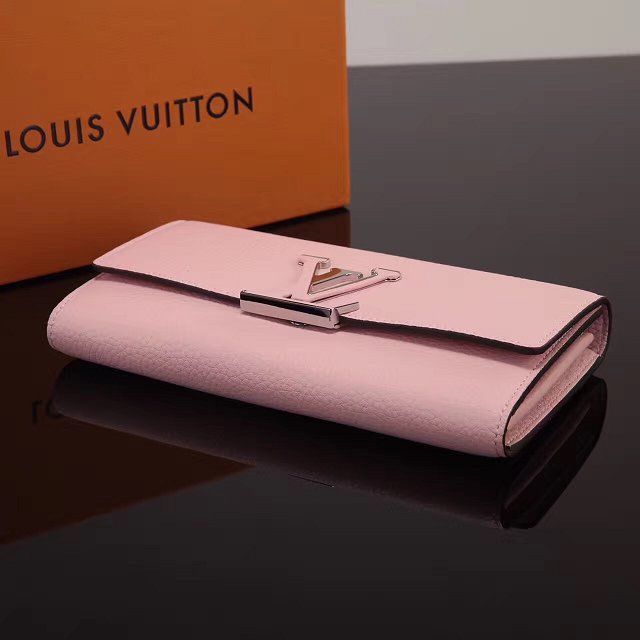 Louis vuitton calfskin capucines wallet M61471 pink