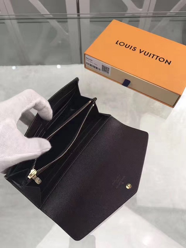 Louis vuitton damier ebene sarah wallet N63209