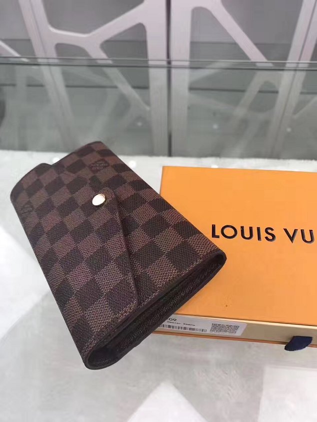 Louis vuitton damier ebene sarah wallet N63209