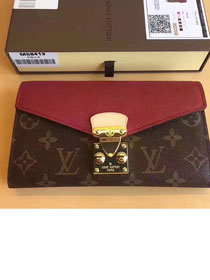 Louis vuitton monogram canvas pallas wallet M58413 bordeaux