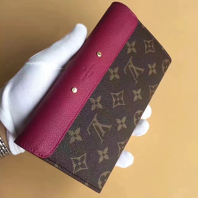 Louis vuitton monogram canvas pallas wallet M58415 burgundy