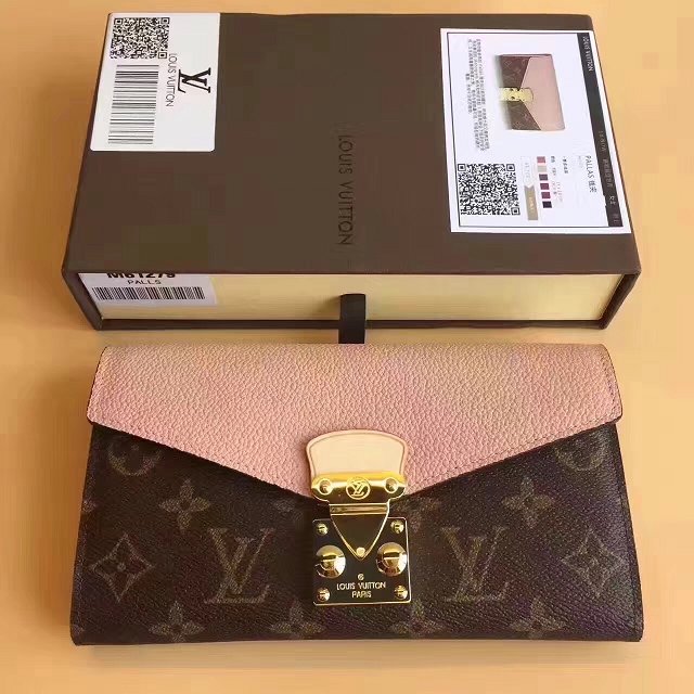 Louis vuitton monogram canvas pallas wallet M64093 pink