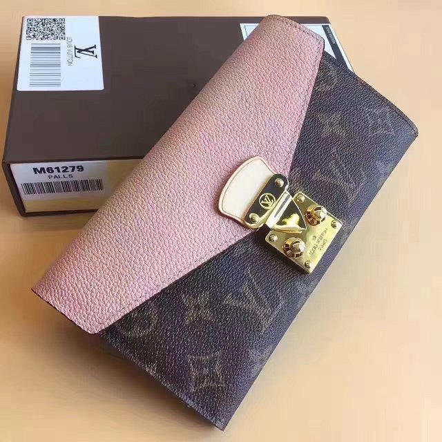 Louis vuitton monogram canvas pallas wallet M64093 pink