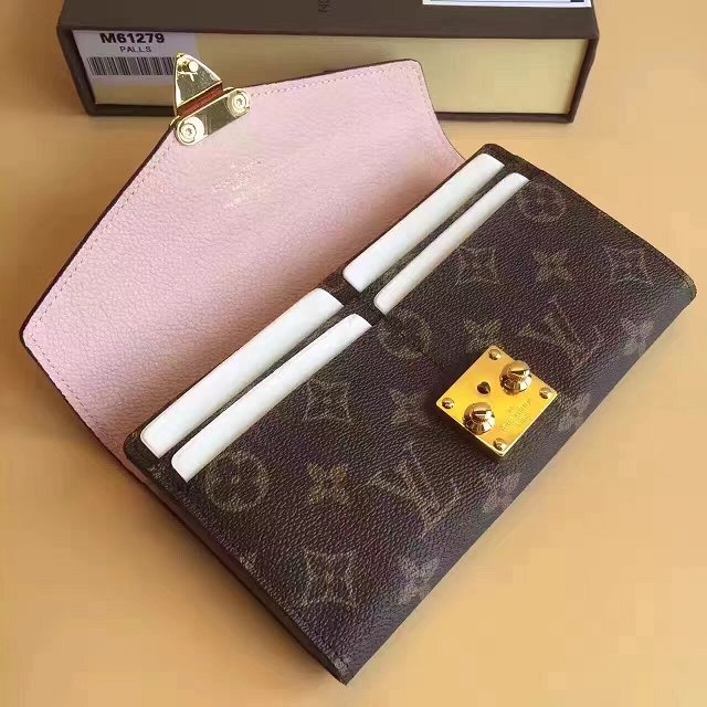 Louis vuitton monogram canvas pallas wallet M64093 pink