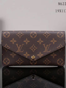 Louis vuitton monogram canvas sarah wallet M62202 wine red