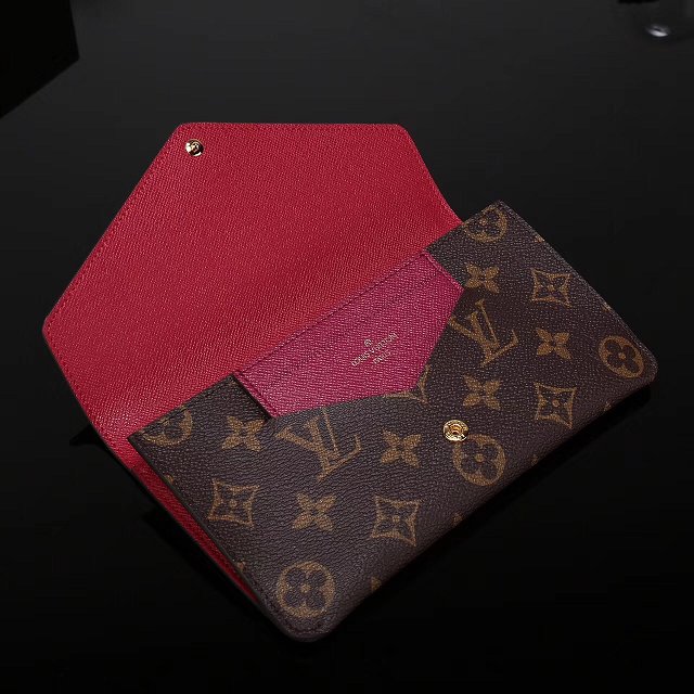 Louis vuitton monogram canvas sarah wallet M62202 wine red