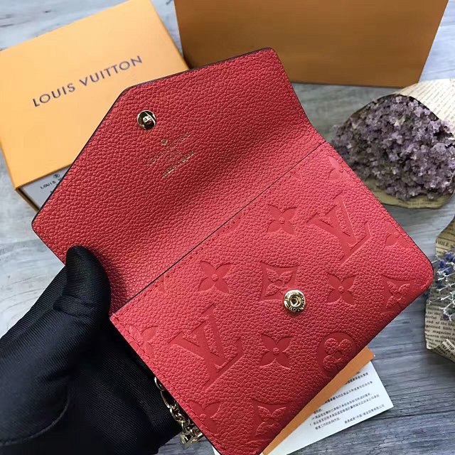 Louis vuitton monogram empreinte key pouch m60634 red