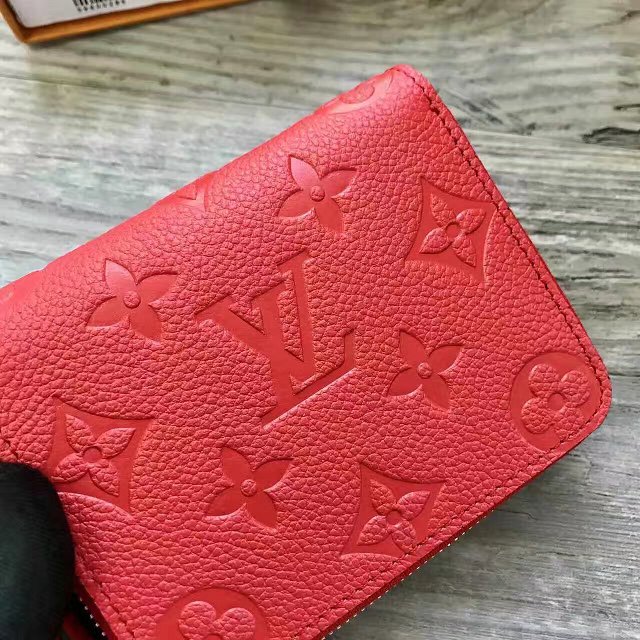 Louis vuitton monogram empreinte zippy coin purse M60740 red