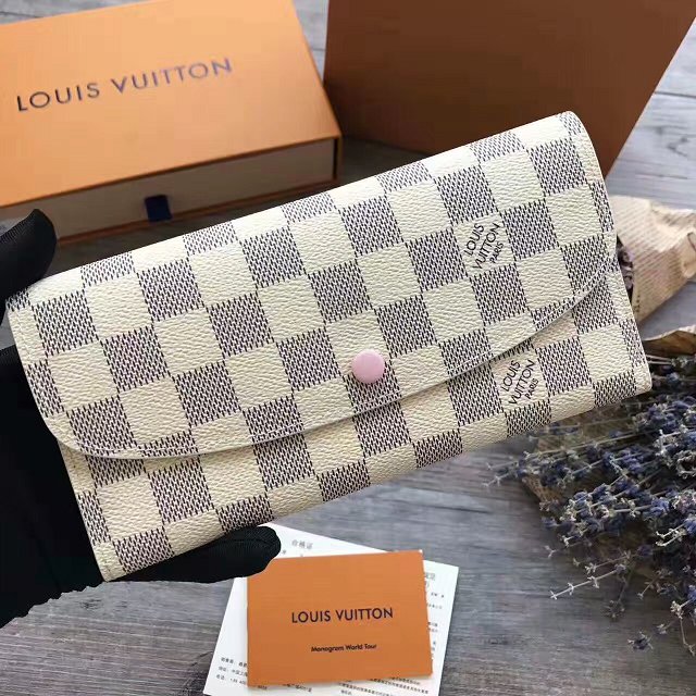 Louis Vuitton damier azur emilie wallet N63546 