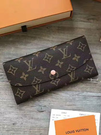 Louis Vuitton monogram canvas emilie wallet M61289 nude