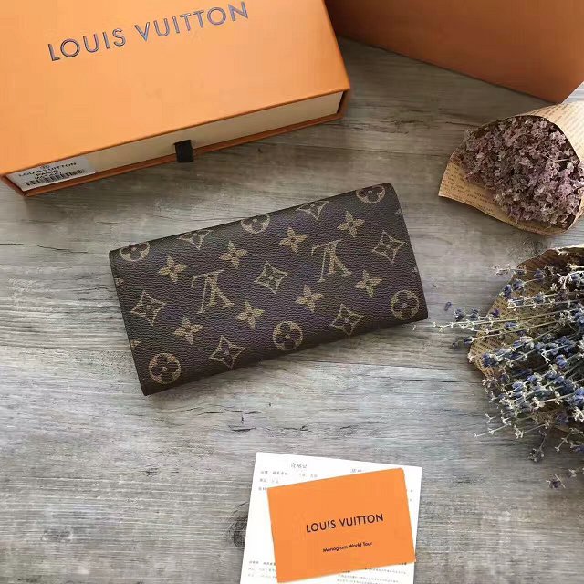 Louis Vuitton monogram canvas emilie wallet M61289 nude