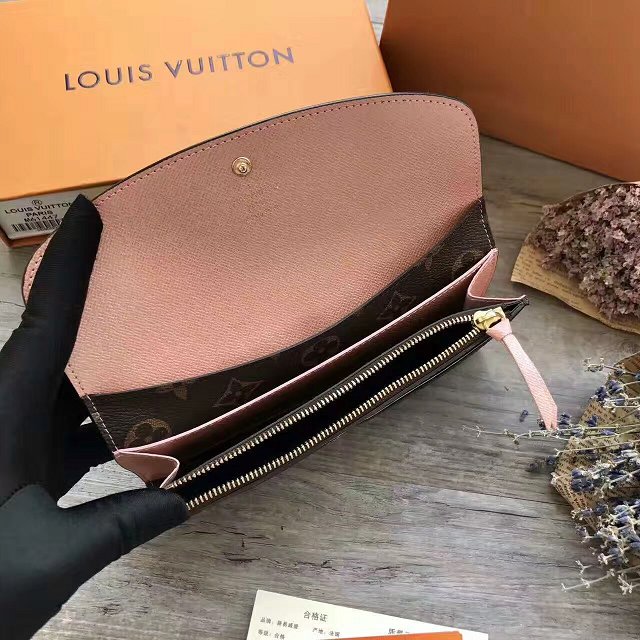 Louis Vuitton monogram canvas emilie wallet M61289 nude