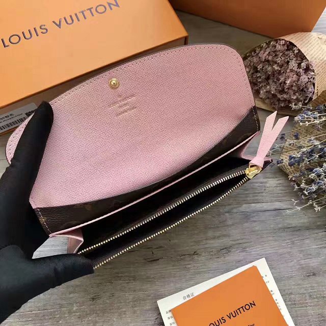 Louis Vuitton monogram canvas emilie wallet M61289 pink