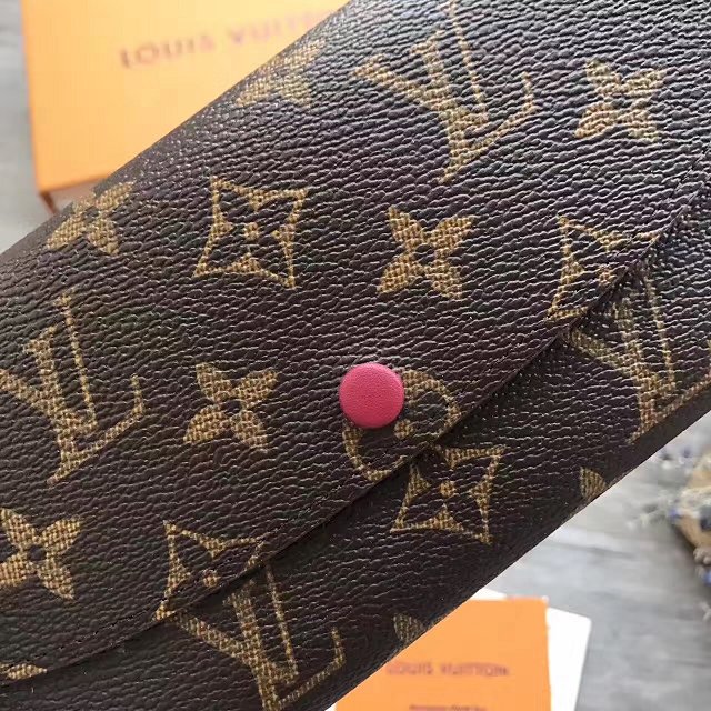 Louis Vuitton monogram canvas emilie wallet m60697 burgundy