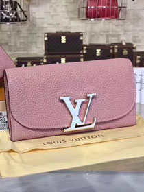 Louis vuitton calfskin leather capucines wallet M58266 pink