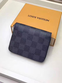 Louis vuitton damier ebene zippy coin purse M63070 black