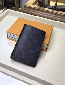 Louis vuitton monogram canvas passport cover M60181 black