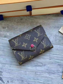 Louis vuitton monogram canvas victorine wallet M41938 burgundy