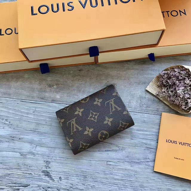 Louis vuitton monogram canvas victorine wallet M41938 burgundy